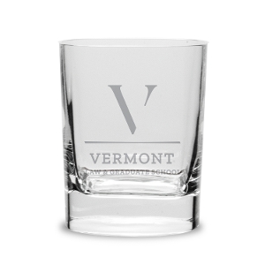 Double Old Fashioned Glass Engraved